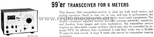 6 Meter Transceiver 99'er; Clegg Laboratories; (ID = 2081986) Amat TRX