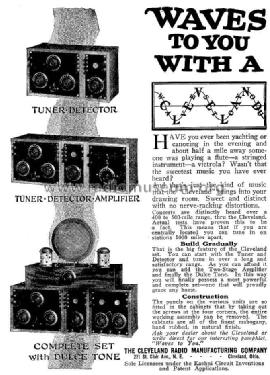 Tuner, Detector,Two-Stage Amplifier with Dulce Tone speaker; Cleveland Radio (ID = 1007269) Radio