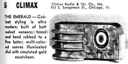 Emerald AC-60; Climax Radio & (ID = 1002691) Radio