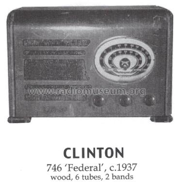 Federal 746 ; Clinton Mfg.Co.; (ID = 1404092) Radio