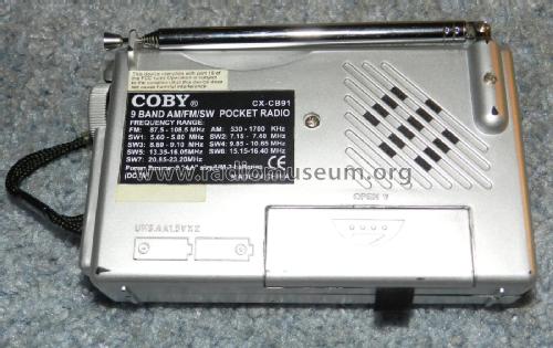 9 Band AM/FM/SW Pocket Radio CX-CB91; Coby Electronics (ID = 2752639) Radio