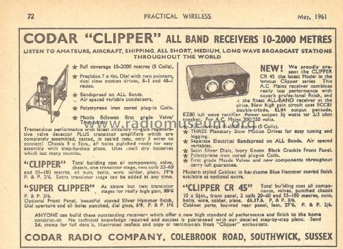 CR45; CODAR Radio Company (ID = 1843260) Kit