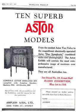 Astor Shielded 6 Console. ; Coen, Louis, (ID = 2583524) Radio