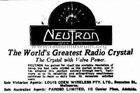 Radio Crystal ; Neutron Ltd.; London (ID = 1840442) Radio part
