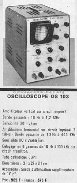 Oscilloscope OS103; Cogerel; Dijon (ID = 390733) Equipment