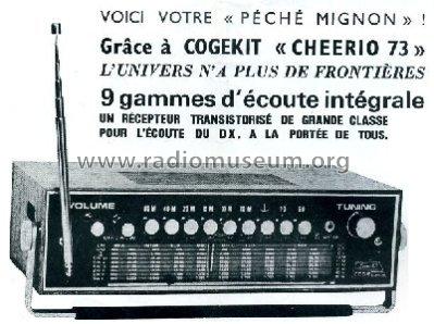 Récepteur de trafic Cogekit Cheerio 73; Cogerel; Dijon (ID = 998284) Amateur-R