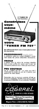 Cogekit Tuner à transistors FM 707; Cogerel; Dijon (ID = 2739027) Radio