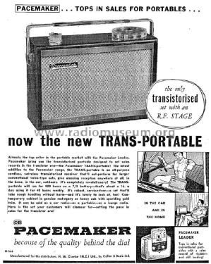 Pacemaker Transistor 8 Trans-Portable NA3201-106; Cromwell, Gulbransen (ID = 2702848) Radio