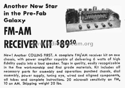 FM-AM Receiver Kit ; Collins Audio (ID = 1500198) Kit