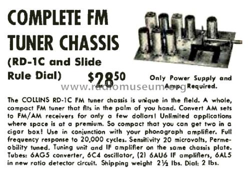 FM Tuner Chassis RD-1C; Collins Audio (ID = 1500370) Adattatore