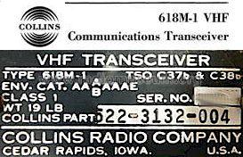 618M-1 ; Collins Radio (ID = 632018) Commercial TRX