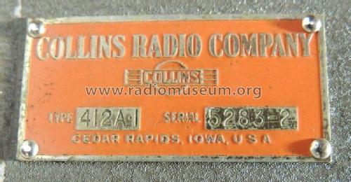 Power Supply 412A; Collins Radio (ID = 2918706) Fuente-Al