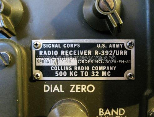 R-392/URR; Collins Radio (ID = 2710109) Commercial Re