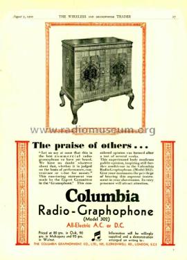 Radio-Graphophone 302; Columbia Graphophone (ID = 2906847) Radio