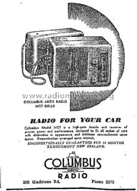 Columbus MC7; Columbus Brand; (ID = 2327189) Car Radio