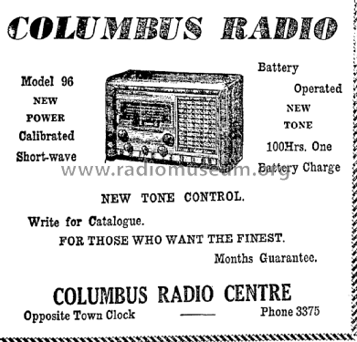 96; Columbus Brand; (ID = 2767293) Radio