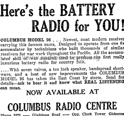 96; Columbus Brand; (ID = 2767294) Radio