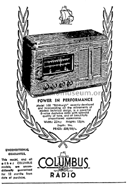 Edinburgh 166; Columbus Brand; (ID = 2765546) Radio