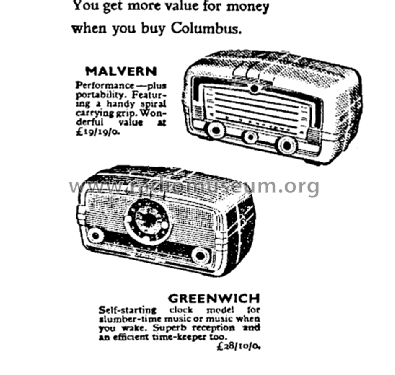 Malvern 565C; Columbus Brand; (ID = 2767709) Radio