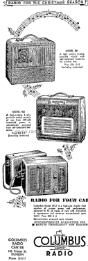 Portable 301; Columbus Brand; (ID = 2764030) Radio