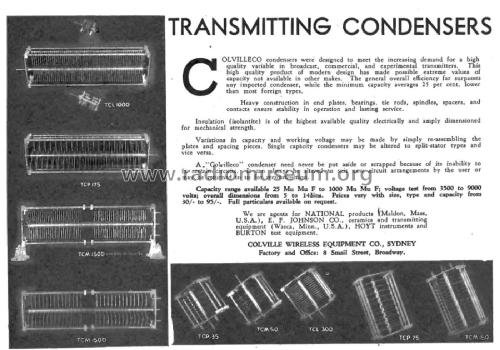 Colvilleco Transmitting Capacitors ; Colmovox Brand, (ID = 2631340) Radio part