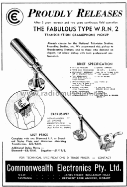 WRN/2 Pickup ; Commonwealth (ID = 2348320) Mikrofon/TA