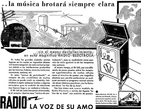 Radio Electrola RE-240; Compañía del (ID = 2382562) Radio