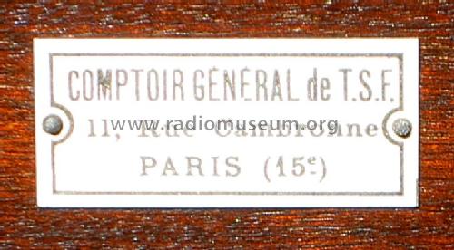 Super Récepteur MC 18bis; Comptoir Général de (ID = 146415) Radio