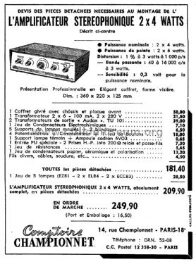 Amplificateur stéréophonoque Hi-Fi 2 X 4W; Comptoirs (ID = 2739664) Ampl/Mixer