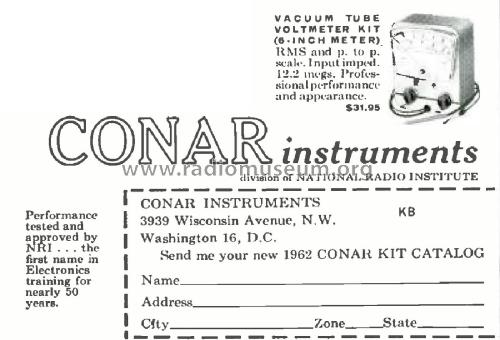 VTVM 211; Conar Instruments; (ID = 3097960) Kit