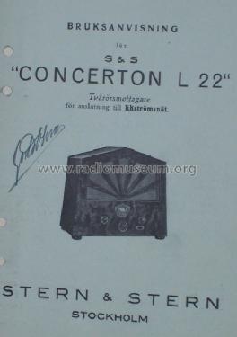 Concerton L22; Stern & Stern (ID = 482706) Radio