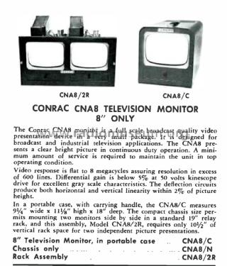 Television Monitor CNA8; Conrac Inc.; Baldwin (ID = 3076350) Television