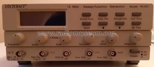 Voltcraft 13 MHz Sweep/Function Generator FG-513 - Best. Nr. 13 06 72; Conrad Electronic (ID = 3090151) Equipment