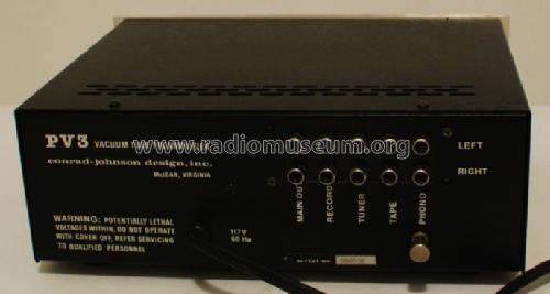 Vacuum Tube Preamplifier PV3; Conrad-Johnson (ID = 695668) Ampl/Mixer