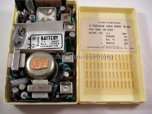 6 Transistor TR-682 Continental badge Radio Continental 