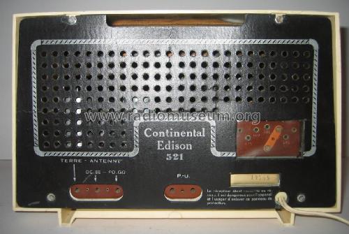 DA521 ; Continental Edison, (ID = 1500160) Radio