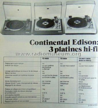 Platine hi-fi TD9656; Continental Edison, (ID = 2380004) Enrég.-R