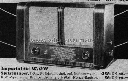 Imperial 661GW; Continental-Rundfunk (ID = 1351923) Radio