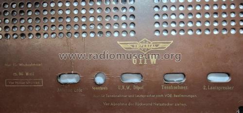 Imperial 611W; Continental-Rundfunk (ID = 2866253) Radio