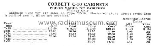 C-10-20 Radio Cabinet; Corbett Cabinet Mfg. (ID = 2635433) Cabinet