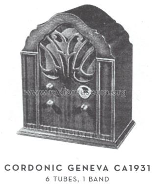 Geneva ; Cordonic Mfg. Co. (ID = 1600141) Radio