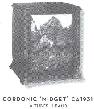 Midget ; Cordonic Mfg. Co. (ID = 1600142) Radio