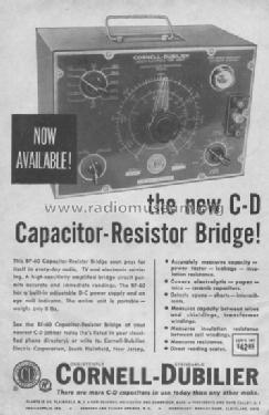 Capacitor-Resistor Bridge BF-60; Cornell-Dubilier (ID = 1265237) Equipment