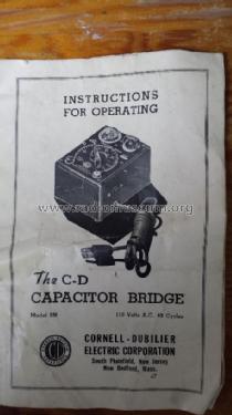 BN Capacitor Tester; Cornell-Dubilier (ID = 1573579) Ausrüstung