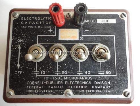 Capacitor Substitution Box CDE; Cornell-Dubilier (ID = 1081851) Equipment