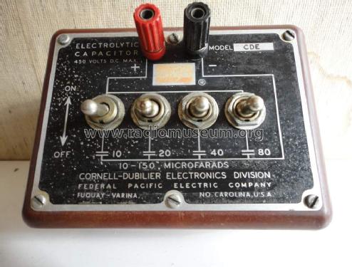 Capacitor Substitution Box CDE; Cornell-Dubilier (ID = 1081852) Equipment