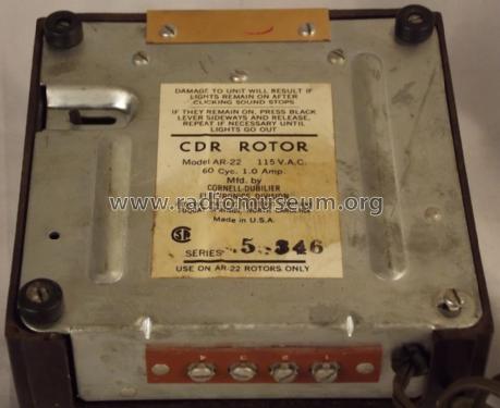 CDR Rotor AR-22; Cornell-Dubilier (ID = 1384886) Misc
