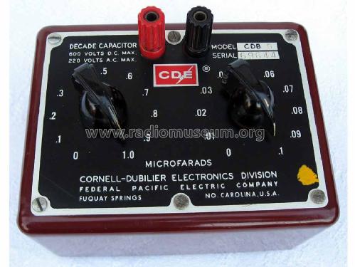 Decade Capacitor CDB-5; Cornell-Dubilier (ID = 446832) Equipment