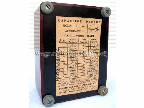 Decade Capacitor CDB-5; Cornell-Dubilier (ID = 446834) Ausrüstung