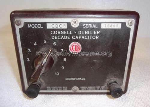 Decade Capacitor CDC 5; Cornell-Dubilier (ID = 1849221) Equipment